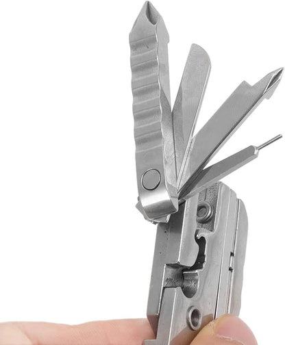 15 in 1 Multi Tool, Stainless Steel Multifunction EDC Folding Utility Pocket Tool Outdoor Pliers Screwdriver Tool Combination