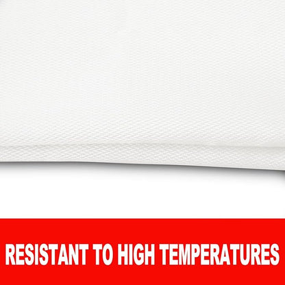 Fire Blanket (39" x 39") Fiberglass Emergency Fireproof Gear, Flame Retardant Protection for Home and Kitchen with Hook and Gloves.