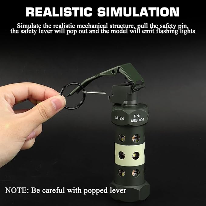 CS Airsoft Flashlight Flashbang Plastic Grenade Toy Model Emergency Camping Lamp Portable Lantern Tactical Gear Accessories for Army Fans Military