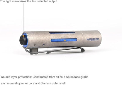 ACEBEAM Rider RX 700 High Lumens LED Flashlight Rechargeable, Pocket EDC AA Flashlight with Clip, Super Bright Small Mini Flash Light, 519A-V1 LED 90+ High CRI Flashlight for Camping, Emergency, Home