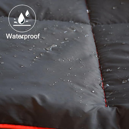 Camping Blanket, Puffy Waterproof Travel Blanket, Warm Cozy Picnic Blanket, for Outdoors, Travel, and Mountain.(Dark Grey, 78" x 56")