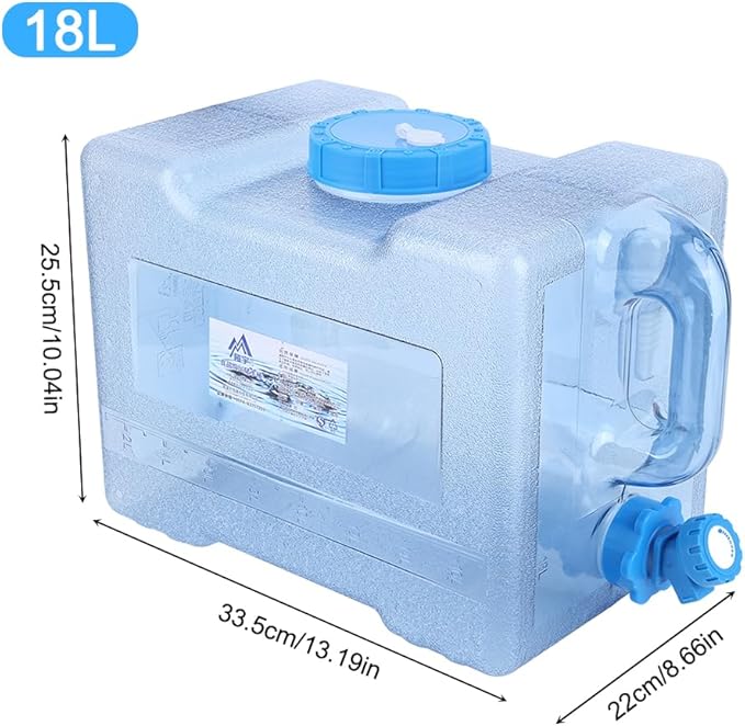 Water Storage Containers, Camping Water Container, Portable Water Tank with Faucet Camping Bucket with Tap Water Jug with Spigot BPA Free Emergency Water Storage for Outdoor Camping Hiking