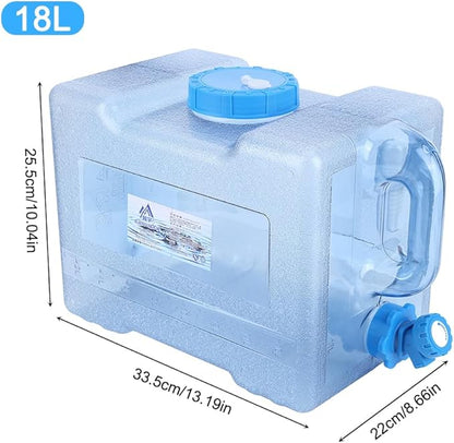 Water Storage Containers, Camping Water Container, Portable Water Tank with Faucet Camping Bucket with Tap Water Jug with Spigot BPA Free Emergency Water Storage for Outdoor Camping Hiking