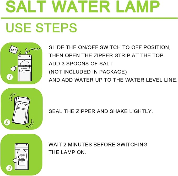 Emergency Light Salt Water Lamp, No Battery Required Portable Lantern for Hiking,Camping Essentials Survival Gear Outdoor Lamp for Power Outages Outdoor Activities Night Fishing Camping