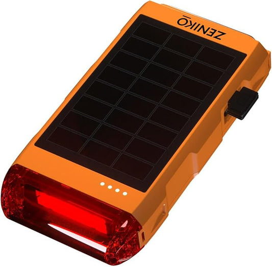 RS5 SOS Distress Strobe Light with Solar Panel, IP65 Waterproof, 10 Hours Battery Life, 6.5Km Night Light Visibility, Flashlight LED Survival Light for Outdoor, Camping, Hiking Emergency