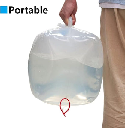 2 Pack 5.3 Gallon Collapsible Water Container with Spigot, Foldable Camping Water Storage Jug for Outdoor Hiking Backpacking Emergency, Portable