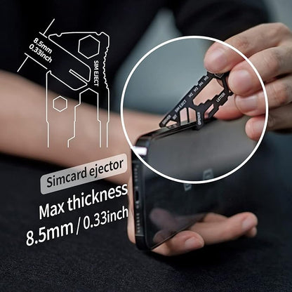 MDT001 Multitool 15 In 1 Tiny Pocket Camping Gear Multifunction Multi Tool Card Wallet Keychain Bottle Opener SIM Card Ejector Removal