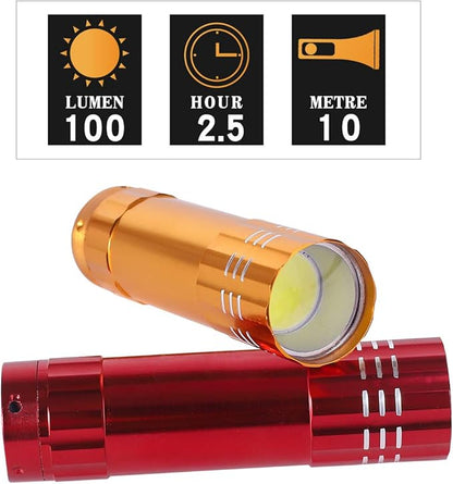 KunHe 6 Pack Stocking Stuffers Small Mini LED Flashlight Christmas Gifts COB Flashlights for Kids 100 Lumen with Battery Bright Camping Flash Light…