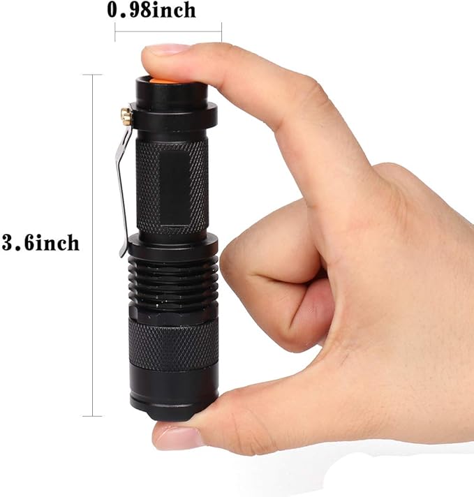 KunHe 24 Pack Small Mini Single Mode Led Handheld Flashlights Aa Battery 1 Mode Flashlight Powerful