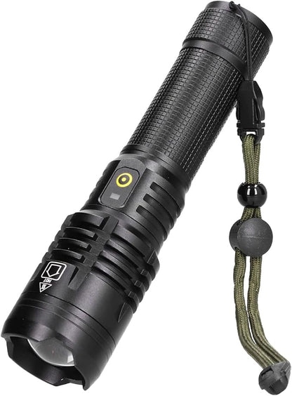 Garosa Flashlight Powerful Torch 5000LM Long Shot Telescopic Zoom Waterproof Emergency Flashlight for Outdoor Tourism Hiking Camping,Flashlight