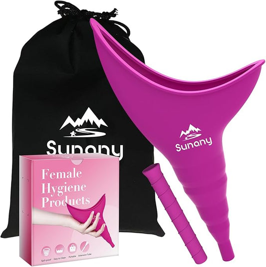 Female Urination Device, Reusable Female Urinal Silicone Women Pee Funnel Allows Women to Pee Standing Up, Portable Womens Urinal is The Perfect Companion for Camping,Outdoor,Travel