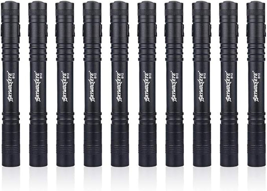 10 Pcs Led Medical Penlight, 1000 Lumen penlight EDC XPE Q5 Black Nurse Doctor Flashlight with Clip Penlight