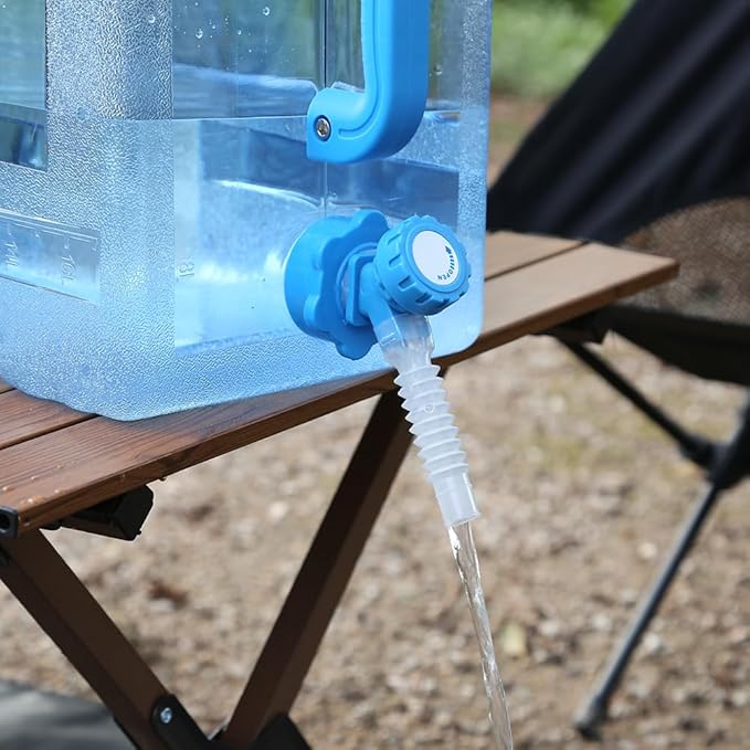Water Storage Containers, Camping Water Container, Portable Water Tank with Faucet Camping Bucket with Tap Water Jug with Spigot BPA Free Emergency Water Storage for Outdoor Camping Hiking