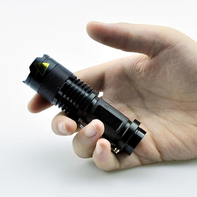 Tactical Flashlights, Bright Zoomable LED Mini Flashlights with High Lumens and 3 Modes, Waterproof Portable Pocket Flash Light for Emergency, Camping, and Outdoor Use (2 Pack)