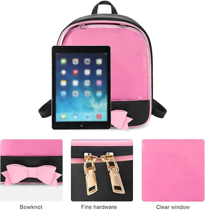STEAMEDBUN Ita Bag Backpack Bowknot Kawaii Pin Display Backpack Bag with Insert