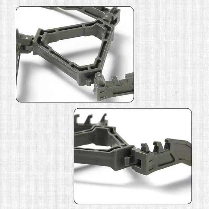 2Pcs Camping Stove Fuel Can Stabilizer, Mini Foldable Outdoor Hiking Cooking Gas Tank Bracket,Foldable Outdoor Cartridge Canister Tripod (Black)