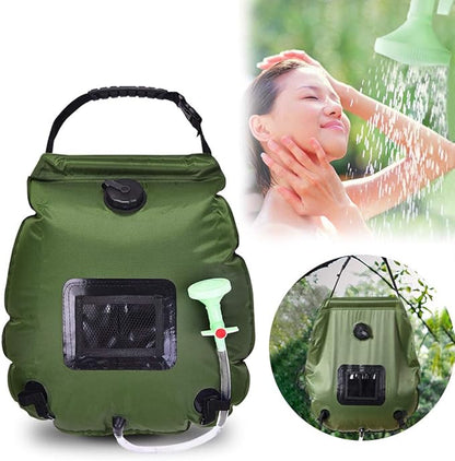 CLICIC Solar Shower Bag 5 gallons/20L Solar Heating Shower Bag with Removable Hose and On-Off Switchable Shower Head for Outdoor Camping Beach Swimming Traveling Hiking