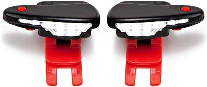 Shoe Lights - Rechargeable Battery & Waterproof Light for Runners, Dog Walking, Hiking - Best Safety Running Gear for High Visibility in Low Light - Red