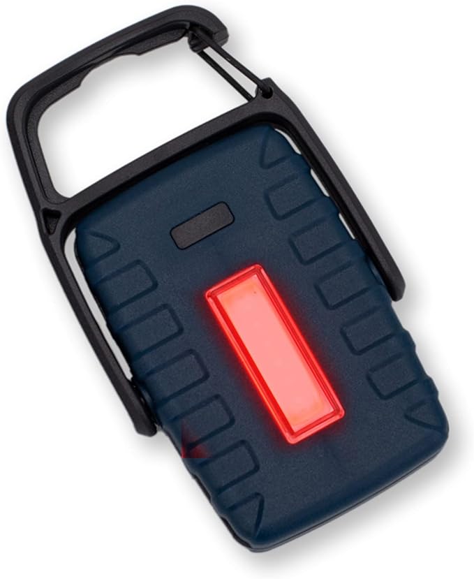 Carson COB White and Red LED Compact and Lightweight Flashlight with Hook and Stand with 4 Lighting Modes - Great Portable Light for Camping, Hiking and Travel (KL-20)