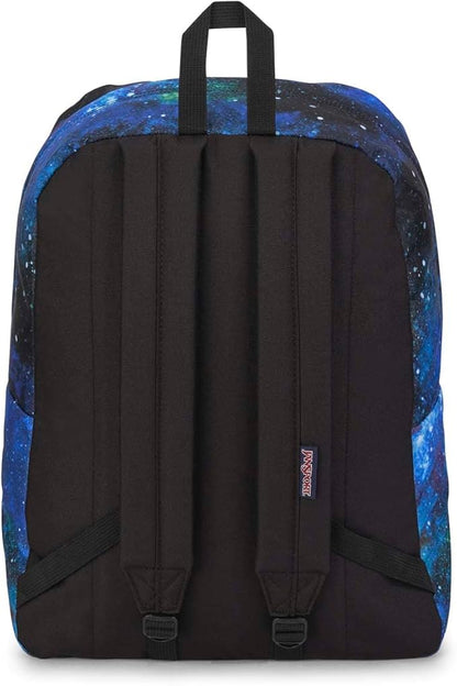 JanSport SuperBreak One Backpack - Durable, Lightweight Bookbag with 1 Main Compartment, Front Utility Pocket with Built-in Organizer - Premium Backpack, Cyberspace Galaxy