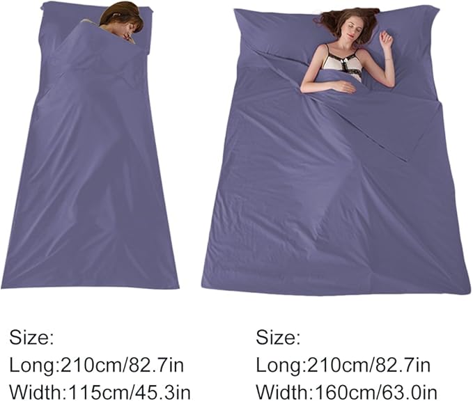 Sleeping Bag Liner Camping Sheets Travel Sheets for Hotel Lightweight Hotel Sheet Compact Sleep Bag Sack Breathable Travel Sleeping Bag for Hotels Camping Youth Picnic Adult Compact Sacks