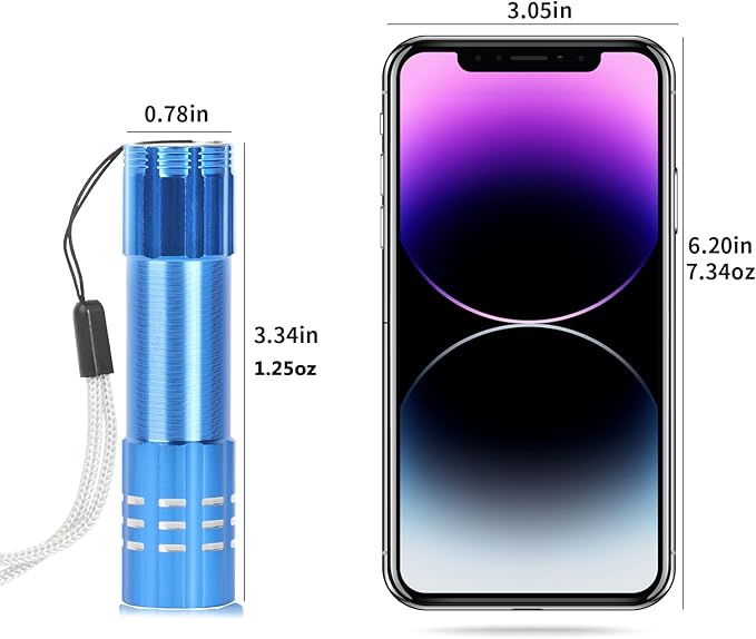 12 Pack LED Aluminum Small Mini USB C Rechargeable Flashlights, Handheld Small Flashlight Bulk for Kids, Portable Camping Bright High Lumens Flashlight Christmas Gifts