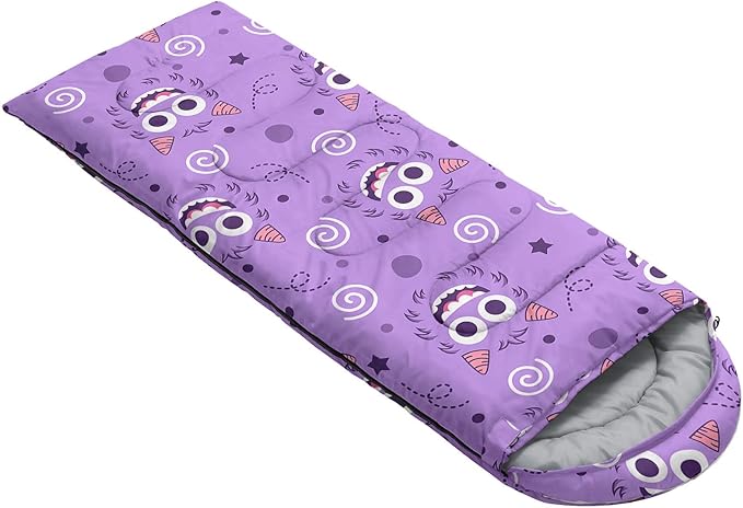 Kids Sleeping Bag for Boys Girls,Cute Puppy Print-Lightweight Warm Portable Outdoor Indoor-Waterproof Cold Weather Resistant Sleeping Bag for Camping Hiking