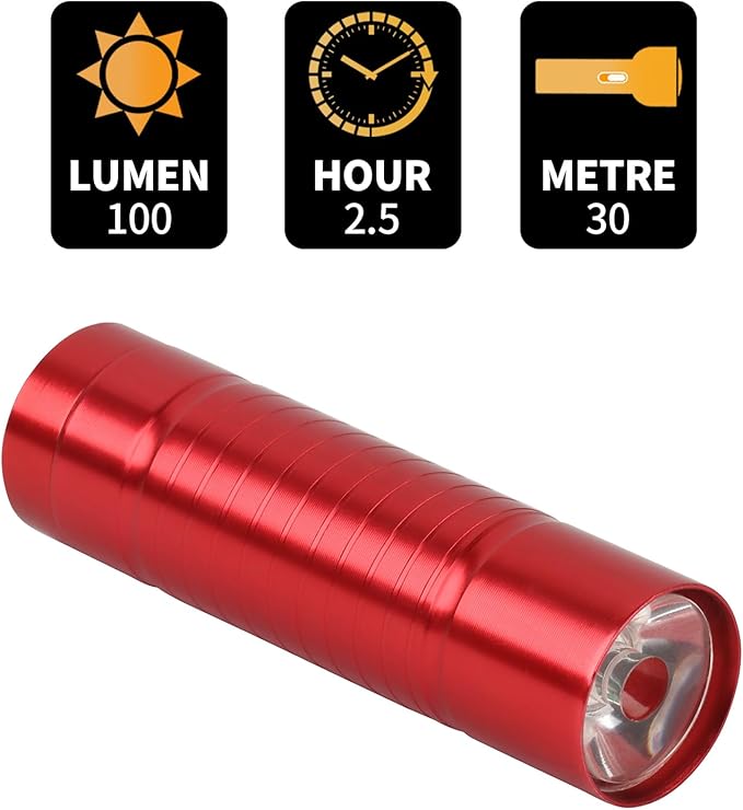 6 Pack Red Light LED Flashlight Mini, Red Flashlight Red Torch for Astronomy, Aviation, Night Observation and Animal Observation