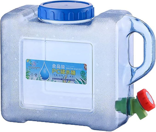 Water Storage Containers, Camping Water Container, Portable Water Tank with Faucet Camping Bucket with Tap Water Jug with Spigot BPA Free Emergency Water Storage for Outdoor Camping Hiking