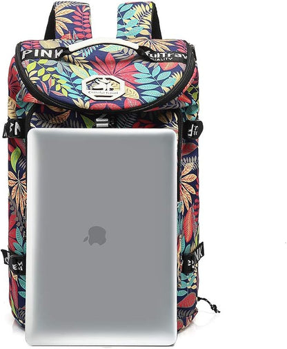 Floral Gym Duffle Bag Backpack 4 ways for Women Waterproof with Shoes Compartment for travel Sport Hiking laptop Lightweight, Kalesi