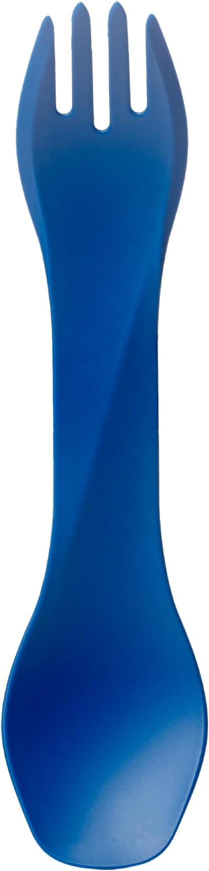 humangear GoBites Uno | Travel & Camping Utensils | Portable & Convertible Dining Ware | Multi-Functional Spork, Blue