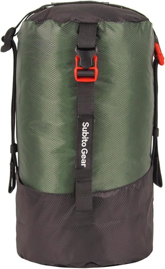 Ultra-Light Compression Stuff Sack, 70D Nylon Sleeping Bag Stuff Sack 1L/5L/7L/17L/25L Compression Bag Space Saving Gear for Camping Hiking Backpacking