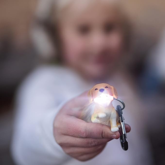 Big Discoveries WildLight Animal Carabiner Flashlight - Fun Mini Keychain Flash Lights for Kids, Nurses, Camping