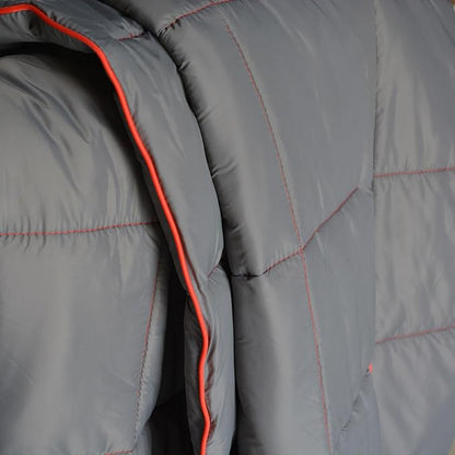 Camping Blanket, Puffy Waterproof Travel Blanket, Warm Cozy Picnic Blanket, for Outdoors, Travel, and Mountain.(Grey, 55" x 39")
