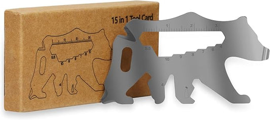 KSKEPE Stocking Stuffers for Men Adults,12 in 1 Keychain Multi-tool,White Elephant Gifts,Christmas Gifts Bottle Opener Camping Gadgets EDC Tools for Men Him Dad Husband Boys Teens-Bear
