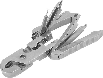 15 in 1 Multi Tool, Stainless Steel Multifunction EDC Folding Utility Pocket Tool Outdoor Pliers Screwdriver Tool Combination