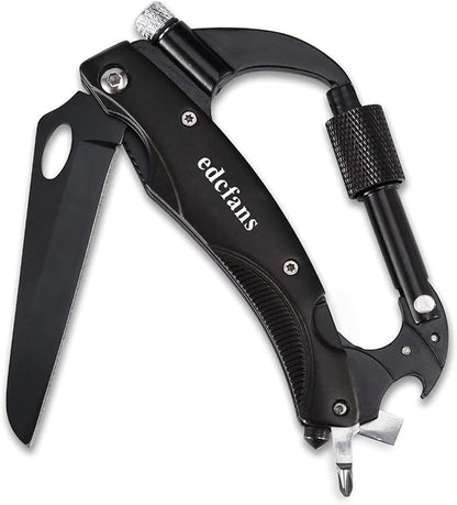 Multitool Carabiner, Tactical Carabiners Keychain for Men Outdoor Camping