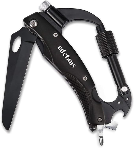 Multitool Carabiner, Tactical Carabiners Keychain for Men Outdoor Camping