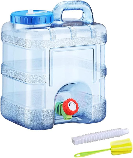 Water Storage Containers, Camping Water Container, Portable Water Tank with Faucet Camping Bucket with Tap Water Jug with Spigot BPA Free Emergency Water Storage for Outdoor Camping Hiking