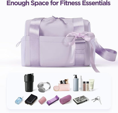 Mini Gym Bag for Women Girls Small Gym Tote Bag with Wet Compartment Waterproof Travel Duffle Bag Cute Workout Sport Bag