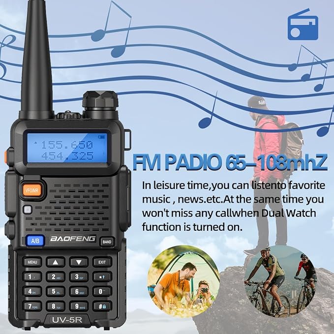 BAFENG UV-5R Ham Radio Handheld Dual Band Long Range Walkie Talkie for adults Ham Radios Long Range Two Way Radio Walkie Talkies with Headset Full Set