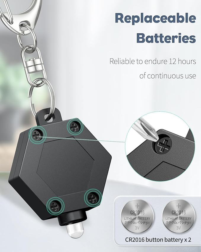 Uniclife 10 Pack LED Keychain Flashlight Mini LED Keychain Light 12 Lumen Portable Ultra Bright Battery Powered Key Ring Torch for Outdoor Camping Party Hiking and Emergency Lighting