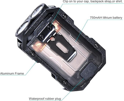 Rechargeable Pocket Keychain Lights with Lanyards,Clip on Hands Free Flashlight for Walking Camping Night Running