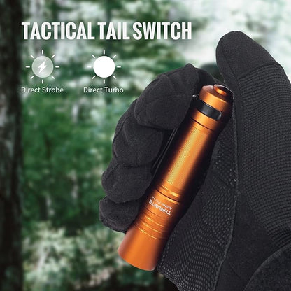 ThruNite Archer Pro V2 EDC Flashlight - 950 Lumens, USB-C Rechargeable, Tail Switch LED Penlight for Camping, Outdoor & Emergency - Cool White (Orange)