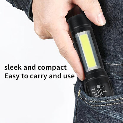 5 Pack Mini Small Pocket LED Flashlight USB Rechargeable High Lumens Bright Powerful EDC Flash Lights - Aluminum Handheld Flashlight Bulk for Kids, Portable Camping Christmas Gifts