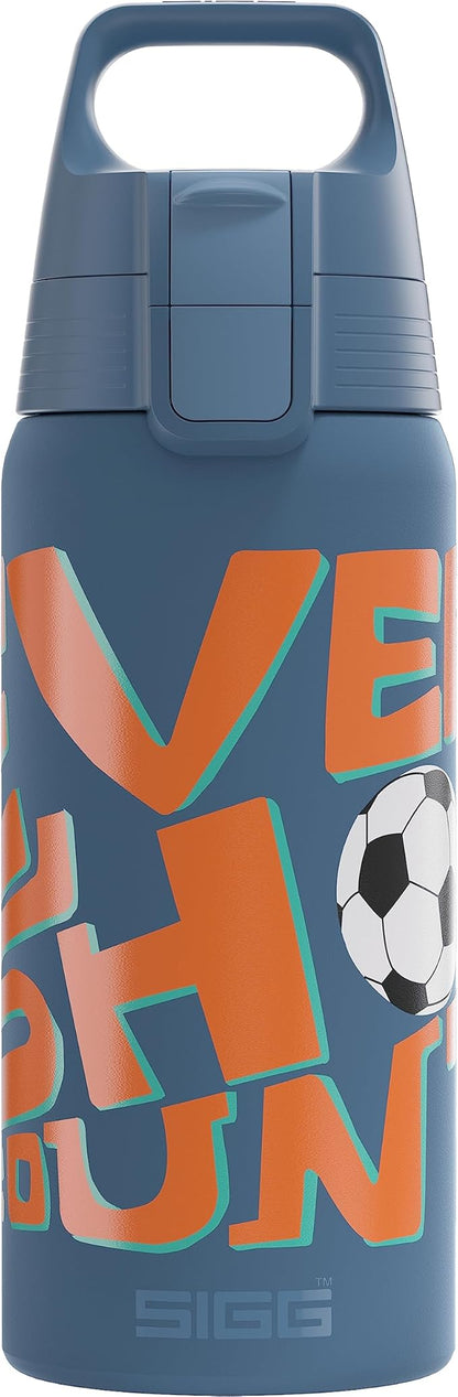 SIGG - Insulated Kids Bottle - Shield One Therm - For Carbonated Beverages - Dishwasher Safe - Stainless Steel - 17 Oz