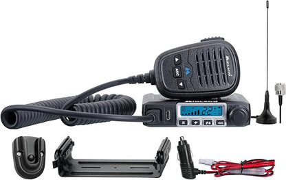 Midland – MXT115 - 15 Watt GMRS MicroMobile Two Way Trails Radio - Off Roading Outdoor RZR Farm - 8 Repeater Channels Extended Range - External Magnetic Mount Antenna - NOAA Weather Alerts