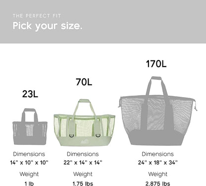 MISSION Boat Gear CASSI Heavy-Duty Outdoor Tote and Waterproof Marine-Grade Mesh Boat Bags
