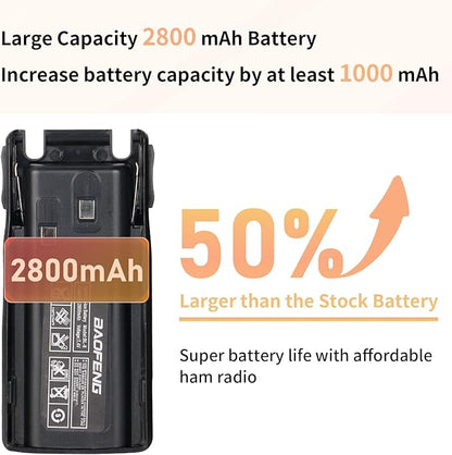 BaoFeng Radio BaoFeng UV-82 High Power Ham Radio Handheld Dual Band Portable Two Way Radio Walkie Talkies with Dual PTT Earpiece