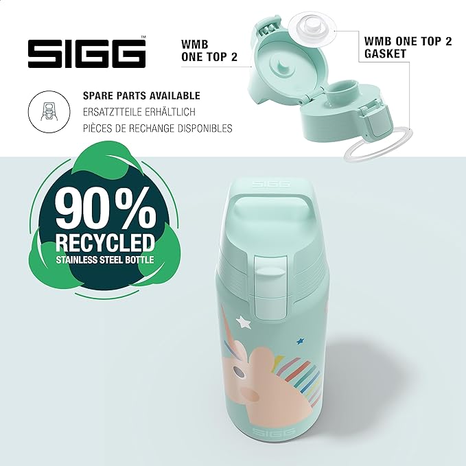 SIGG - Insulated Kids Bottle - Shield One Therm - For Carbonated Beverages - Dishwasher Safe - Stainless Steel - 17 Oz